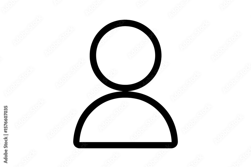 Aufkleber minimalist user profile avatar icon. simple person symbol. account login sign. social media user int