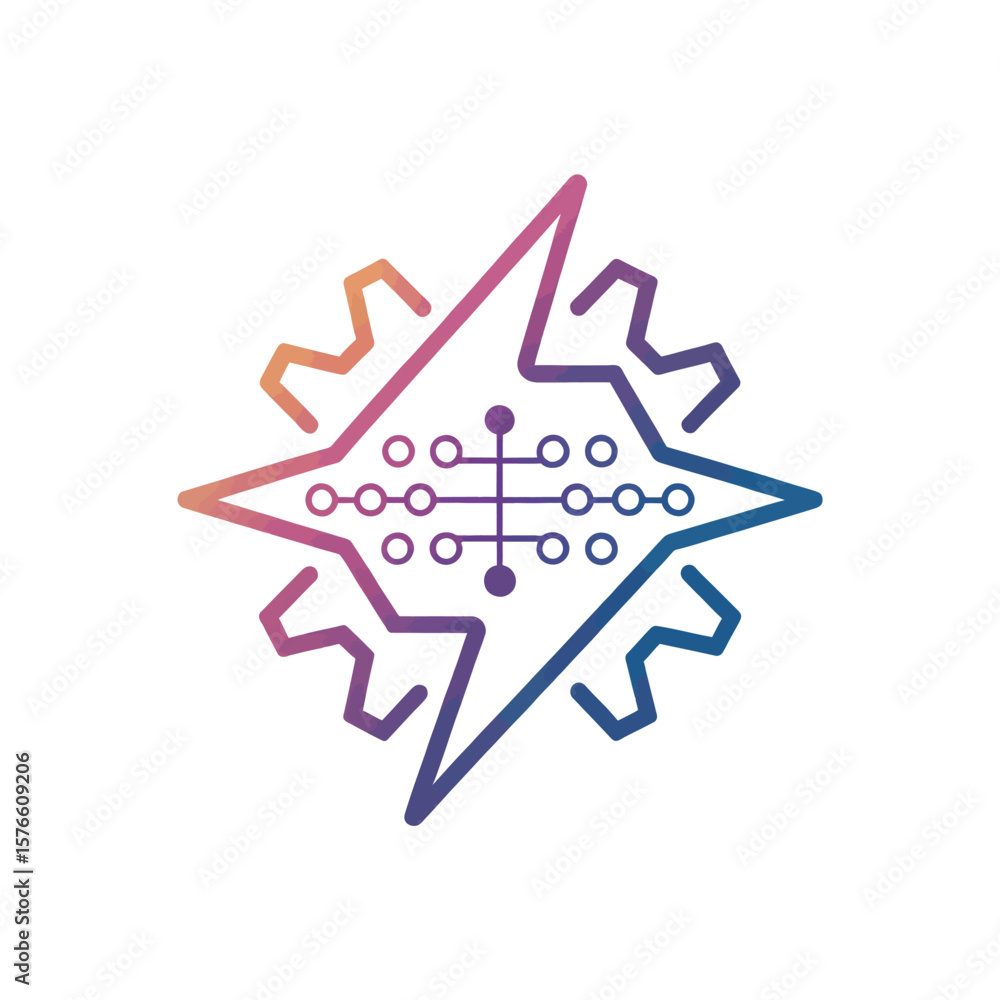 Poster Technological Fusion: An abstract image of the future, intertwining the core of gears and microchips, represents the synergy of technology. 