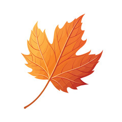 Fototapeta premium Autumnal Leaf: The close-up image captures the intricate beauty of a single autumn leaf, showcasing its vibrant hues and delicate textures.