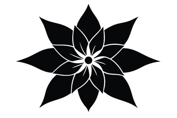 white poinsettia vector icon