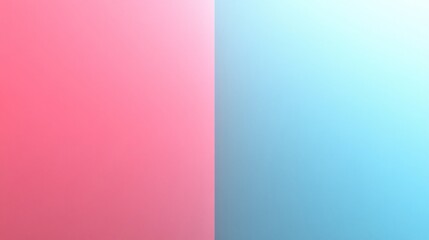 Subtle gradient color split abstract background in pink and light blue
