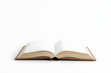 Fototapeta premium Blank open book on white background with clipping path