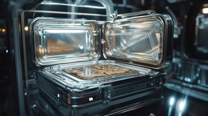 Futuristic Food Packaging with Modern Technology and Glossy Finish