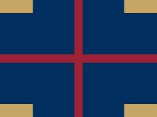 Fototapeta premium Abstract geometric background with navy blue, burgundy, and gold color blocks forming a cross, ideal for modern designs