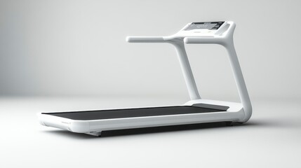 Modern Treadmill for Home Gym with Sleek White Design