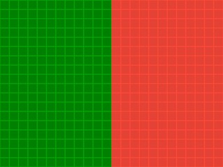 Simple abstract background with a grid of small squares in bold green and red, perfect for minimalist designs.