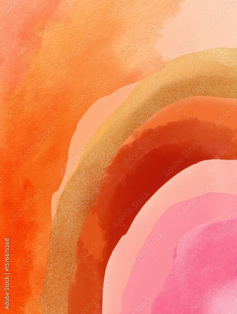 Poster peach blur layered with crisp outlines creating a soft abstract design