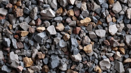 Naklejka premium Pile of Rock Aggregate, Gravel Stone