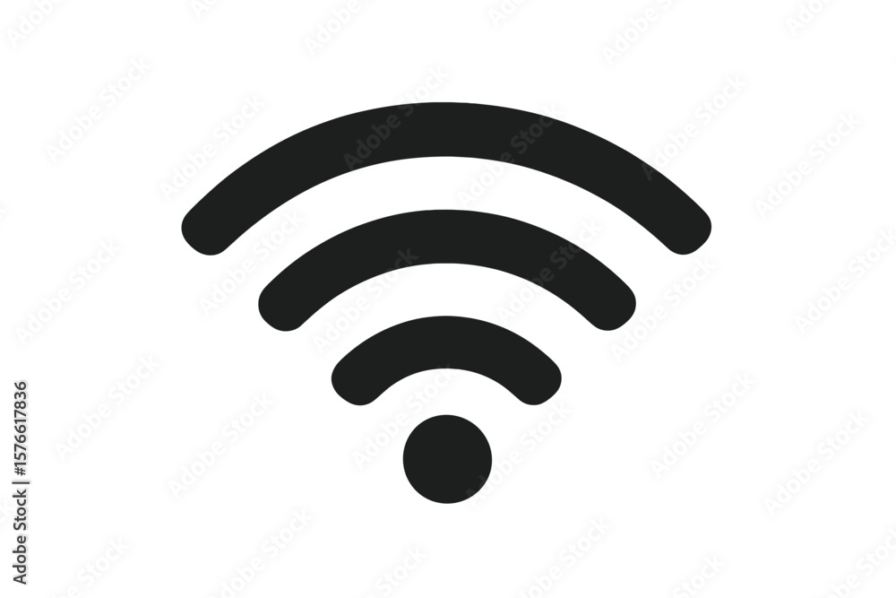 Poster wifi icon vector. wireless internet signal symbol. wi-fi network connection logo for app, software, 