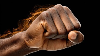 Clenched fist power concept