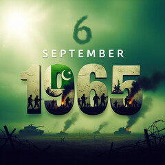 Cinematic poster commemorating Pakistan Defence Day