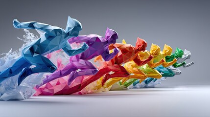 Colorful geometric runners