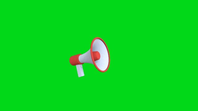 megaphone animation on green screen