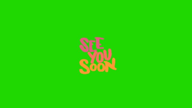 good bye animation on green screen
