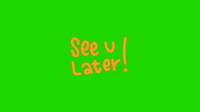 good bye animation on green screen