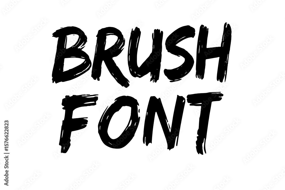 Poster hand drawn painted brush font alphabet. grunge texture typeface for lettering. artistic handmade ink