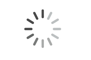 Loading icon simple buffer loader symbol for website video ui app animation. Progress bar status wheel. Circle spin wait update processing interface element download design.