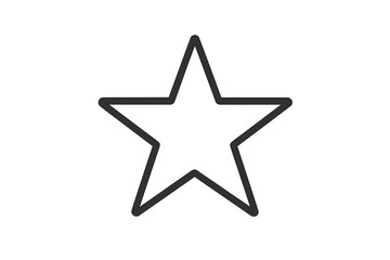 Obraz premium Minimalist Black Outline Five Pointed Star Icon. Simple Geometric Star Shape. Modern Vector Symbol. Transparent Background. Clean Line Art. Decorative Emblem. Graphic Design Element.