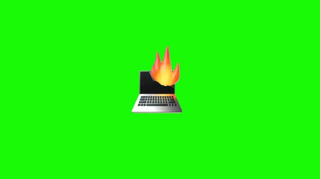 fire animation on chroma key