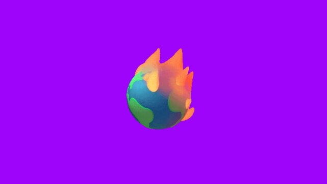 fire animation on chroma key
