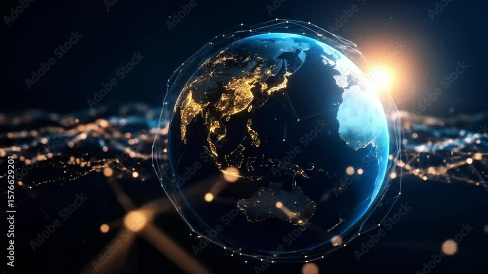 Poster dynamic visualization of global connectivity and technological network activities