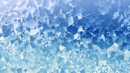 Blue gradient abstract background of random sized, irregular, fractured shapes
