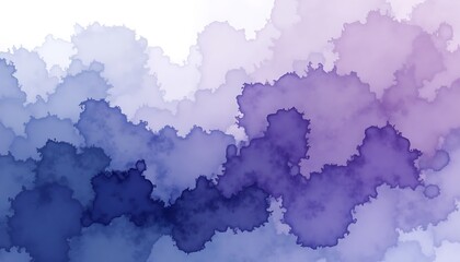 Obraz premium Abstract Watercolor Gradient with Blue and Purple Hues