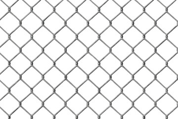 Naklejka premium Realistic Chain Link Fence Grid Pattern, Braided Metal Wire Mesh, Seamless Background Texture, Security Barrier, Prison Wall, Protected Property, Vector Illustration