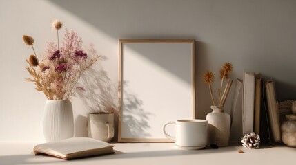 Cozy, sunlit, minimalist display