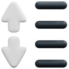 3D Sort Arrows Icon