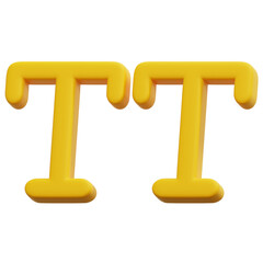 3D Uppercase Tool Icon