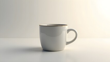 Obraz premium Blank Coffee Mug Front View on White Background