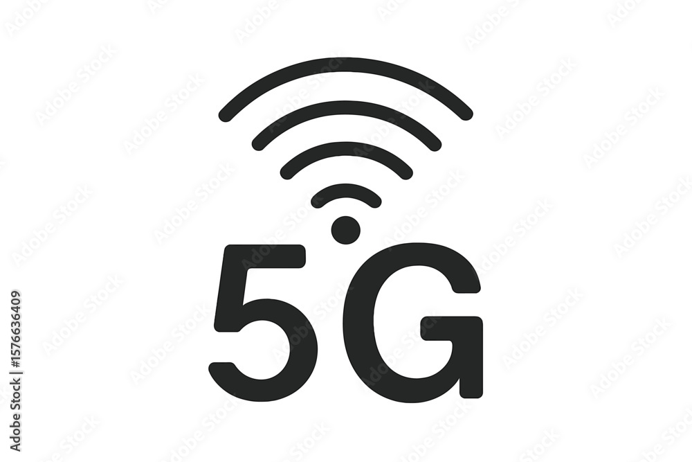 Poster 5g symbol vector technology icon. network sign for mobile internet connection. high speed broadband.