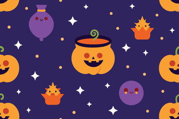 develop a seamless halloween pattern featuring jac.eps