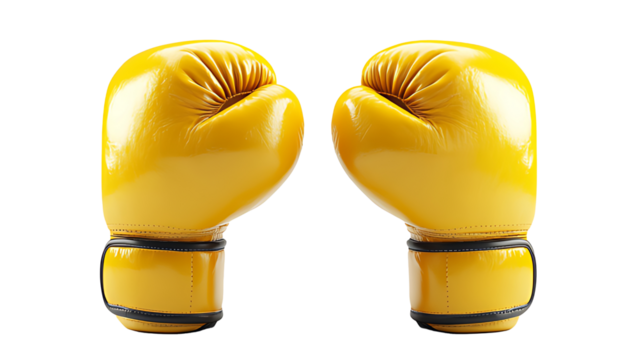 Yellow boxing gloves