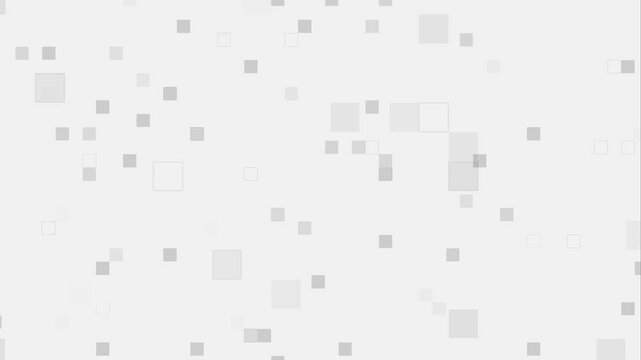 White background animation video with square lines glowing particle digital futuristic style