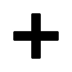 Plus add plus sign icon with transparent background symbolizing addition increase and volume up
