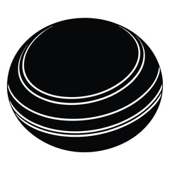 Gym Instructor element isolated bosu ball on white background