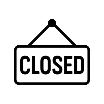 Closed sign shop closed icon with transparent background symbolizing business closure and store status
