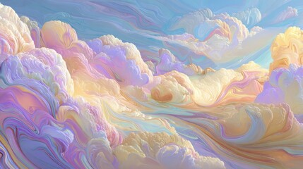Colorful, dreamy cloudscape