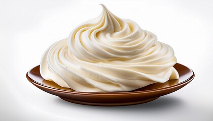 a luxurious swirl of creamy vanilla frosting or whipped cream effortlessly piled high creating an irresistible dessert topping for any treat isolate on transparent background
