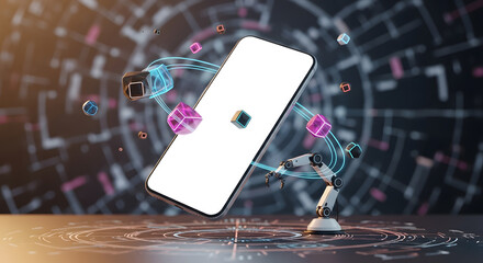 Smartphone and Robotic Arm with Augmented Reality Interface