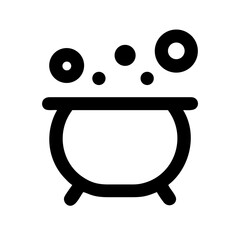 cauldron bubbles Halloween icon