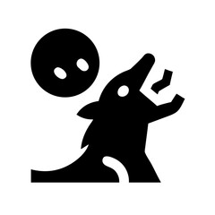 werewolf howl Halloween icon