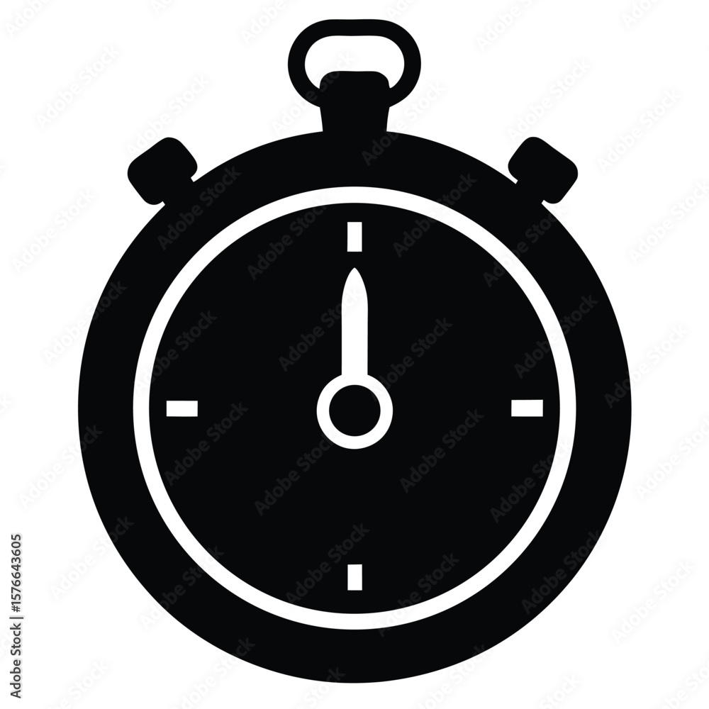 Poster gym instructor element isolated hiit timer on white background