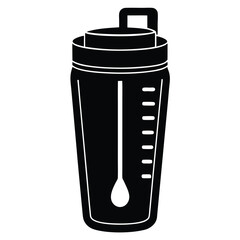 Gym Instructor element isolated hydration tracker on white background