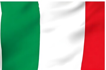 A waving italian flag with vertical stripes of green white and red in a bright and clean image