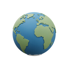 Fototapeta premium Earth illustration showing continents and oceans