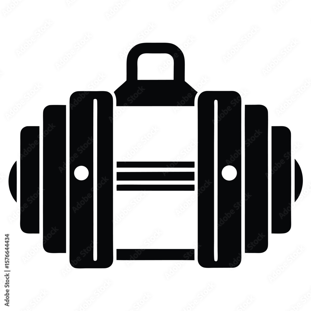 Poster gym instructor element isolated reps and sets tracker on white background