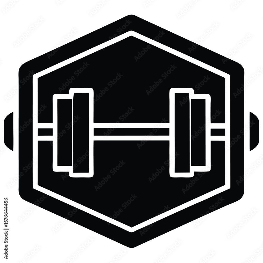 Poster gym instructor element isolated reps and sets tracker on white background